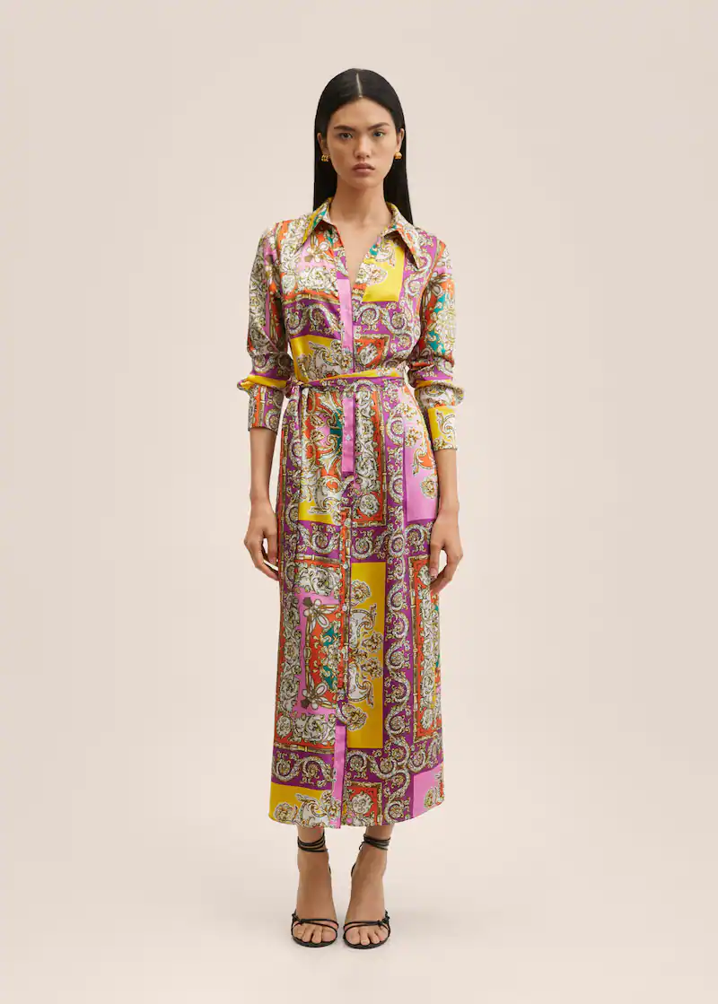 <b>Mango</b> Baroque Print Dress.