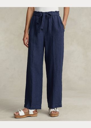 Polo Ralph Lauren + Wide-Leg Linen Trousers