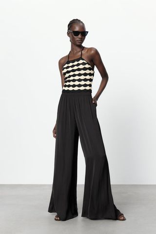 Zara + Wide-Leg Flowing Trousers