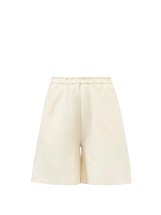 Totême + Elasticated-Waist Linen-Blend Poplin Shorts