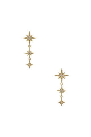 Shashi + Shooting Star Earrings in Gold