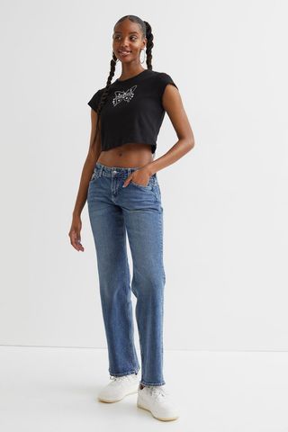 H&M + Flare Low Jeans
