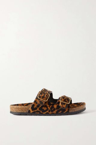 Saint Laurent + Jimmy Leopard-Print Calf Hair Sandals