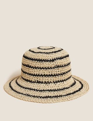 M&S Collection + Striped Crochet Bucket Hat
