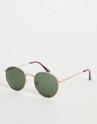 Topshop + Metal Retro Round Sunglasses