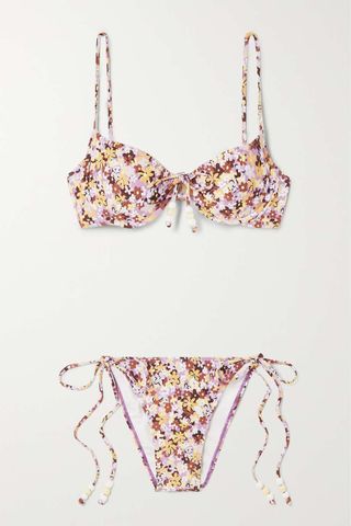 Faithfull the Brand + Monti Embellished Floral-Print Bikini