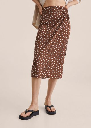 Mango + Wrap Print Skirt