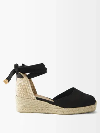 Castañer + Carina 30 Canvas 
Jute Espadrille Wedges