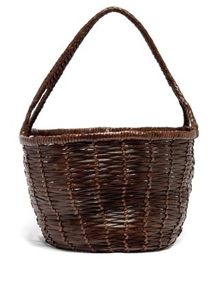 Dragon Diffusion + Jane Birkin XL Woven-leather Basket Bag