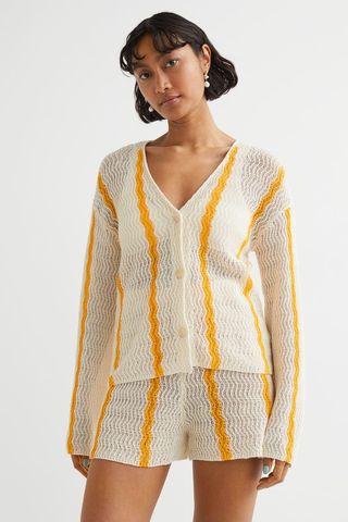 H&M + Knitted Cotton Cardigan