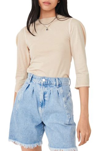 We the Free + Clover Puff Shoulder Top