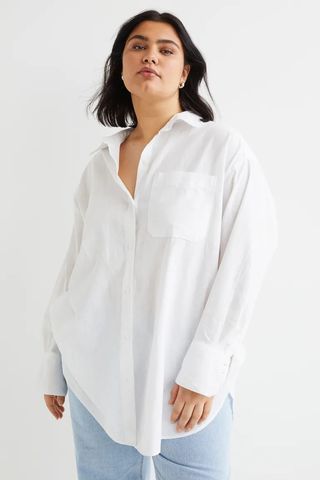 H&M + H&M+ Linen-Blend Shirt