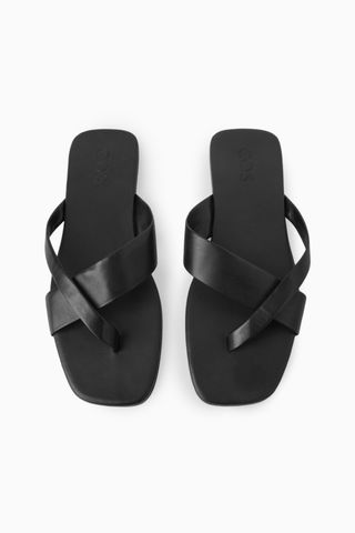 COS + Leather Flip Flops