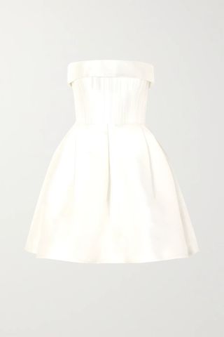 Alex Perry + Elyse Strapless Silk-Faille Mini Dress