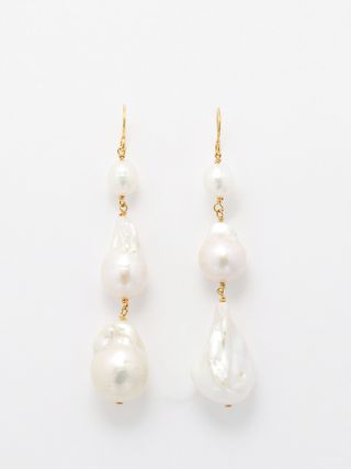 Jil Sander + Freshwater and Baroque Pearl Earrings