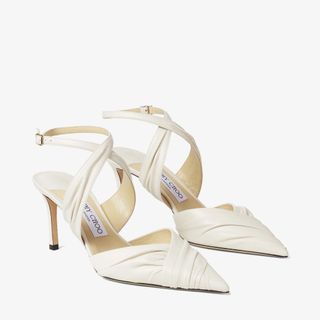 Jimmy Choo + Pleated Luxe Nappa Leather Pumps