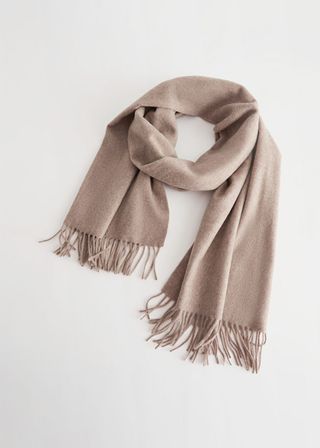 & Other Stories + Fringed Wool Blanket Scarf