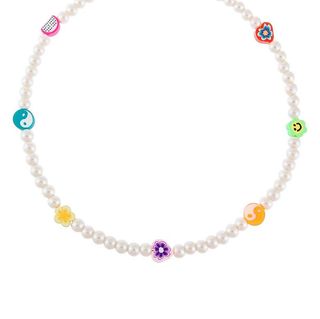 Adina's Jewels + Multicharm Imitation Pearl Necklace