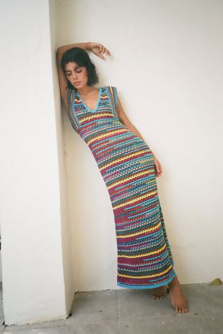Zara + Multicolor Knit Dress