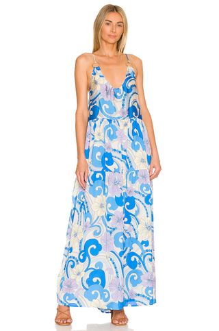Cin Cin + Anemone Silky Dress in Ocean