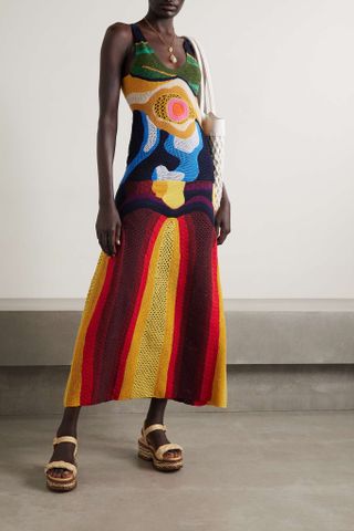 Gabriela Hearst + Tamra Crocheted Cashmere Maxi Dress