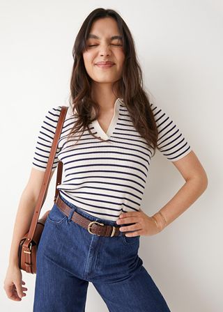 & Other Stories + Collared Short Sleeve Top