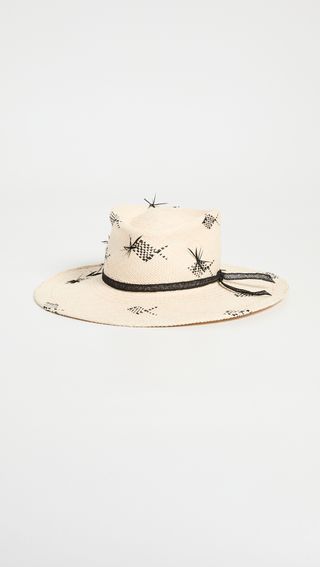 Gigi Burris + Merle Patterned Straw Panama Hat