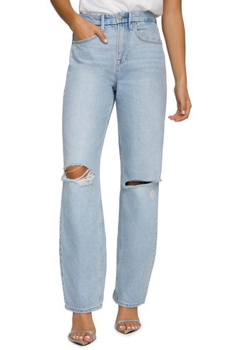 Good American + Good '90s Ripped High Waist Relaxed Jeans