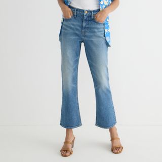 J.Crew + 10" demi-boot crop jean in Flora wash