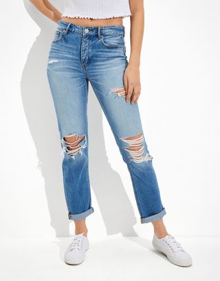 American Eagle + Ripped Low-Rise Tomgirl Jeans