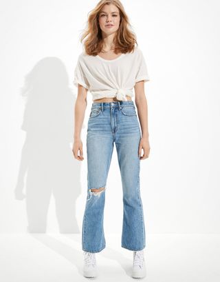 American Eagle + Ripped Highest Waist '90s Flare Jeans