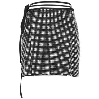 Giuseppe Di Morabito + Black Embellished Stretch-Jersey Mini Skirt