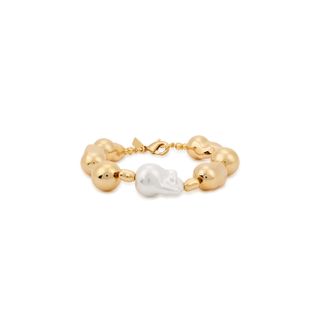 Kenneth Jay Lane + Gold-Plated Faux Pearl Bracelet