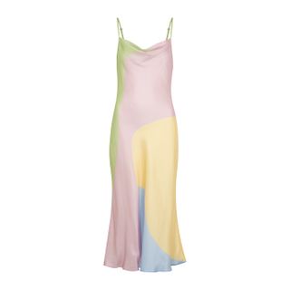 Olivia Rubin + Aubrey Printed Satin Midi Dress