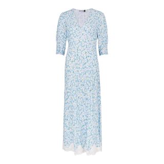 Rixo + Zadie Blue Floral-Print Maxi Dress