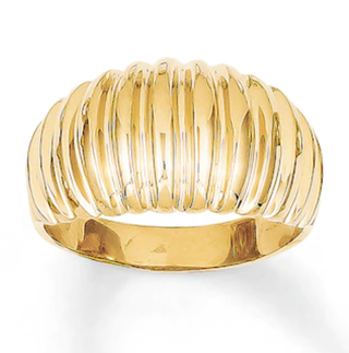 Jared + Ribbed Dome Ring 14K Yellow Gold