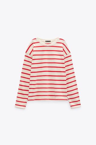 Zara + Oversized Striped T-Shirt