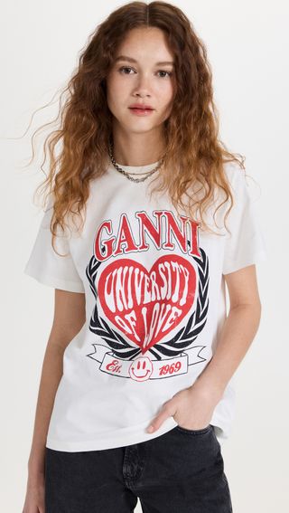 Ganni + Basic Cotton Jersey Tee