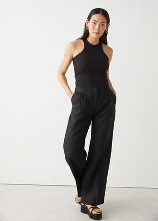 & Other Stories + Low Waist Linen Trousers