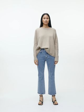 Arket + Flared Cropped Stretch Jeans