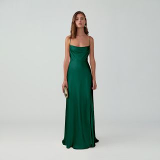 Fame and Partners + Strappy Draped Gown