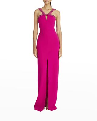 Theia + Constance Bead Embellished Gown