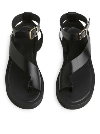 Arket + Flatform Leather Strap Sandals