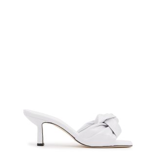 By Far + Lana 75 White Leather Mules