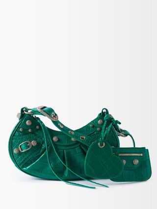 Balenciaga + Le Cagole XS Croc-Effect Shoulder Bag
