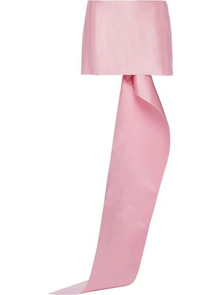 Prada + Draped Panel Satin Mini Skirt