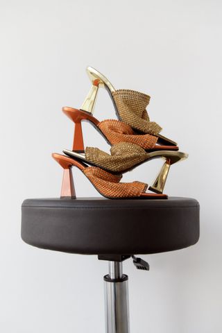 Zara + Rhinestone High Heel Sandals