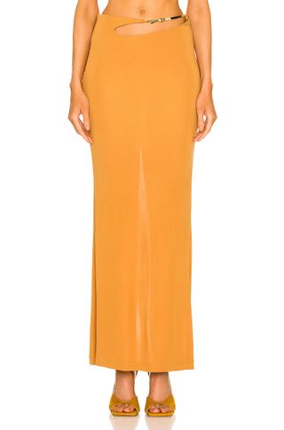 Christopher Esber + Sculpted Buckle Column Skirt