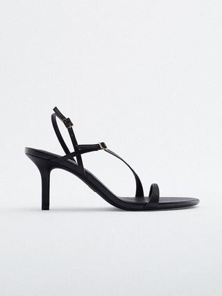 Zara + Leather High Heeled Sandals