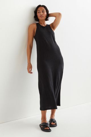 H&M + Linen Jersey Long Dress